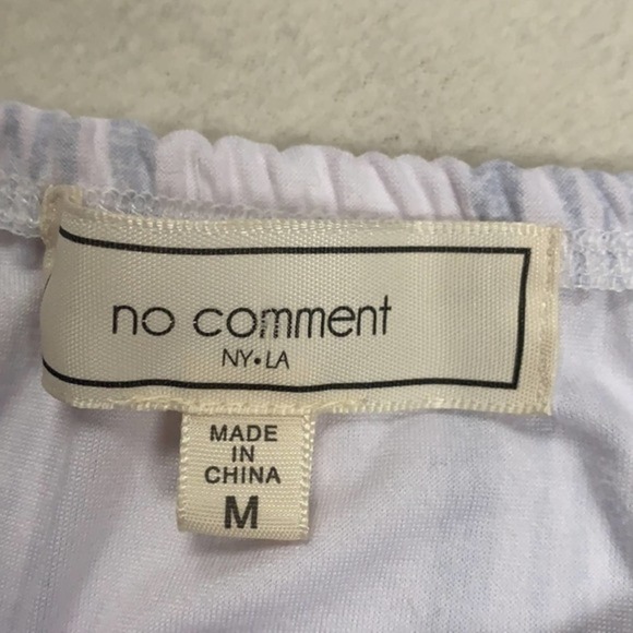 No comment Peasant Top. Elastic Neck & Sleeves EUC - Picture 5 of 7